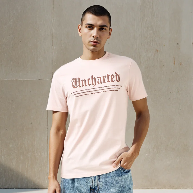 سبلاش فيڤ Slogan Print T-shirt