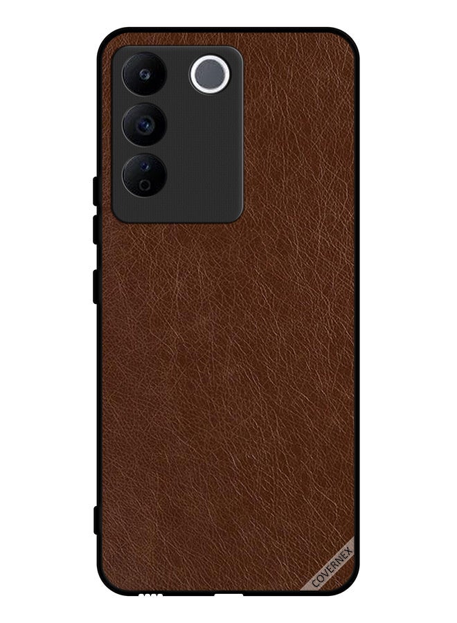 Covernex Protective Case Cover For Vivo V27e Leather Pattern - Image 1