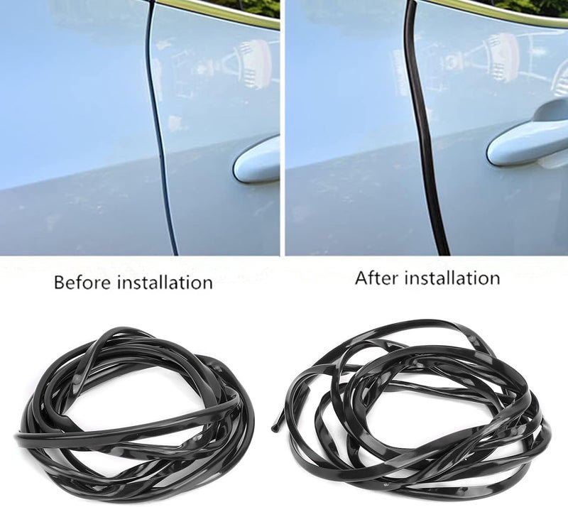 Car Door Anti Collision Strips Rubber Sealing 110.2in, Universal Flexible Protection - Durable Material, Easy Installation, Scratch Prevention for Vehicles (Black) - Image 4