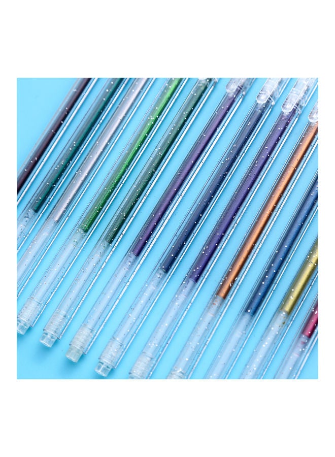 NIBEMINENT 12-Piece Colour Glitter Gel Pen Set Multicolour - Image 3