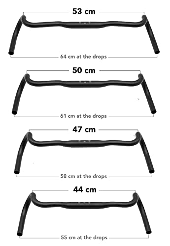 REDSHIFT Kitchen Sink Handlebar without Loop for Road, Gravel, Touring, and Commuter Bikes, Aluminum Drop Bar, 31.8mm Clamp, with 20mm of Rise, 44 cm Width - Image 2