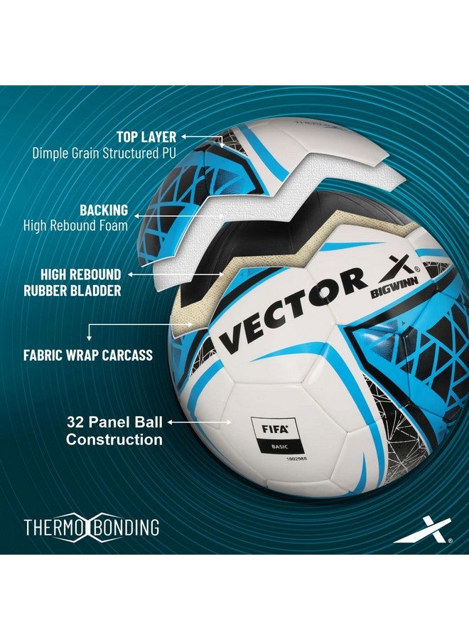 Vector X X Bigwin Thermo Bounded Professional Play Football Ize: 5 (White-Sky) - Image 2