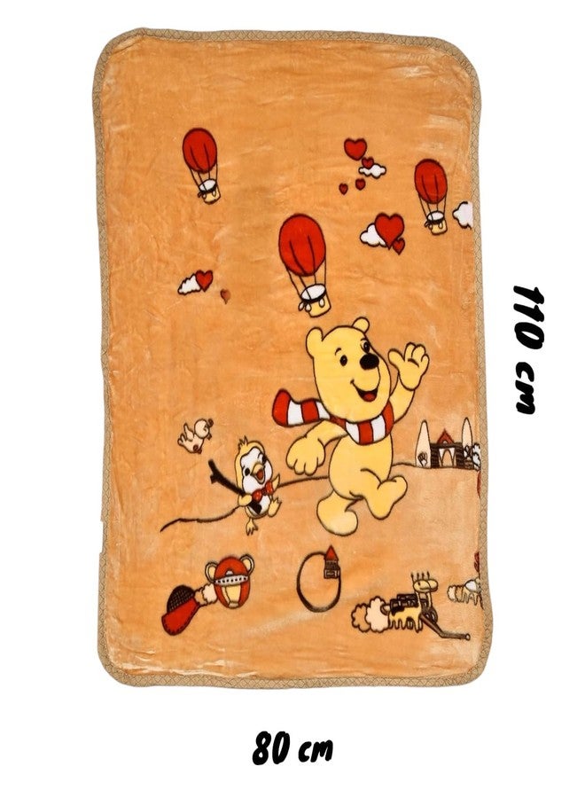 Tip 'n' Top Cartoon Crib Soft Mink Blanket for Heavy Winter (Poly Cotton) for Baby boy and Baby Girl Pack of 1 - Brown - Image 3
