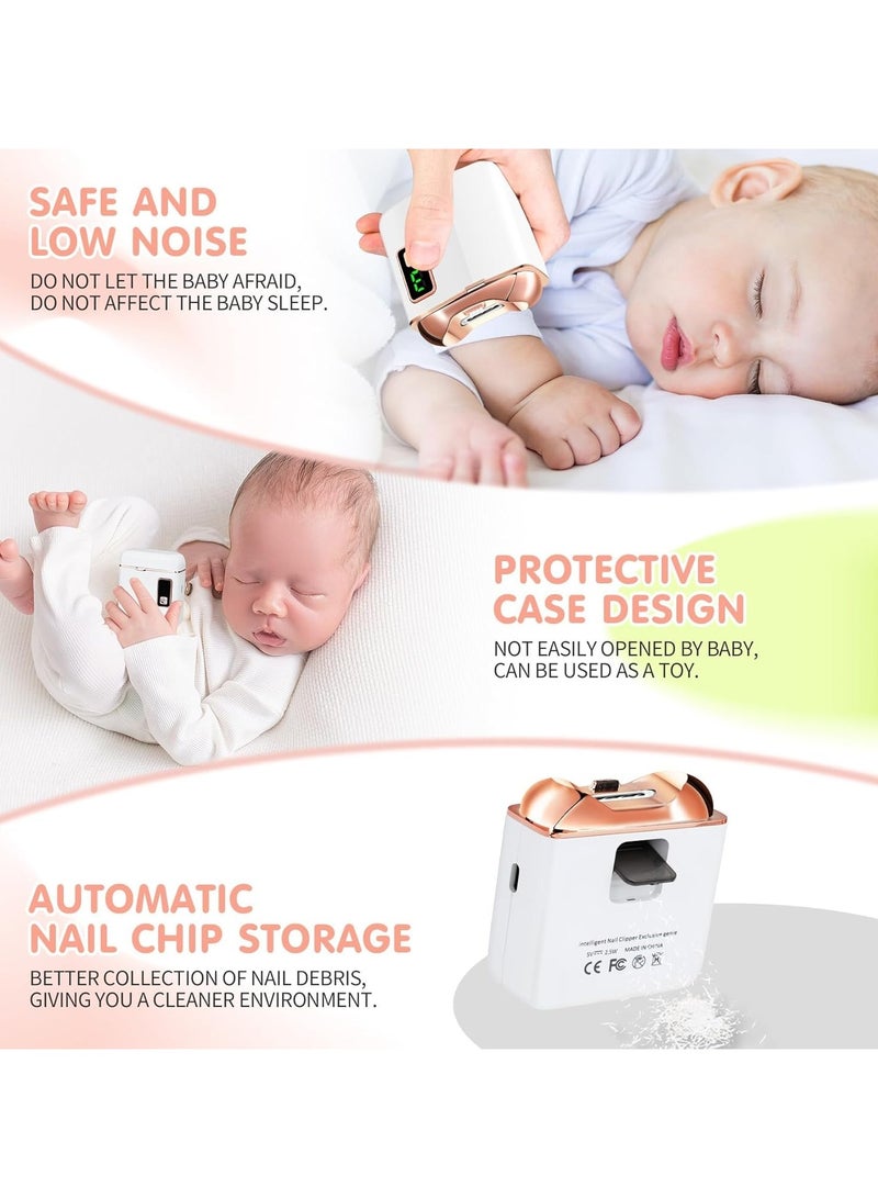 general Electric nail clippers with LED light, USB rechargeable nail trimmer, 3-speed nail manicure for babies, kids, seniors and adults - perfect for nail care for seniors - Image 2