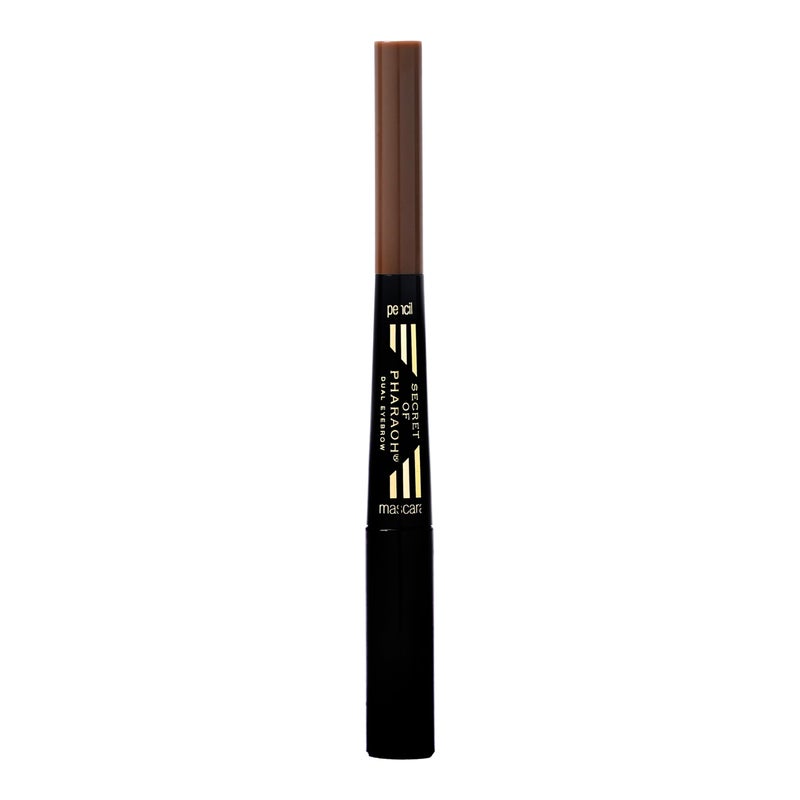 EBIN NEW YORK Secret of Pharaoh Dual Eyebrow Pencil & Mascara Natural Brown | 2-in-1 Brow Pencil & Gel | Water-Resistant, Long-Lasting, Natural Finish | Vegan & Cruelty-Free - Image 1