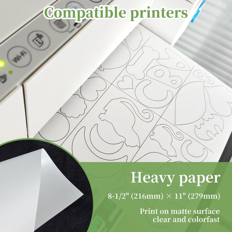 Nseamera Heavy Duty Freezer Paper Sheets for Quilting, Applique & Piecing - 8.5x11 Inches, 50 Sheets - Printable, Laser Cuttable Freezer Paper for Quilters - Image 3
