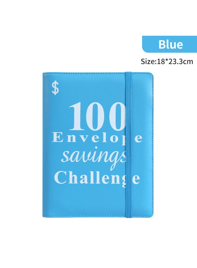 HONGYANG Envelopechallenge Loose-leaf Notebook 100 Days Money Saving Book Challenge Cash Saving Book - Image 1