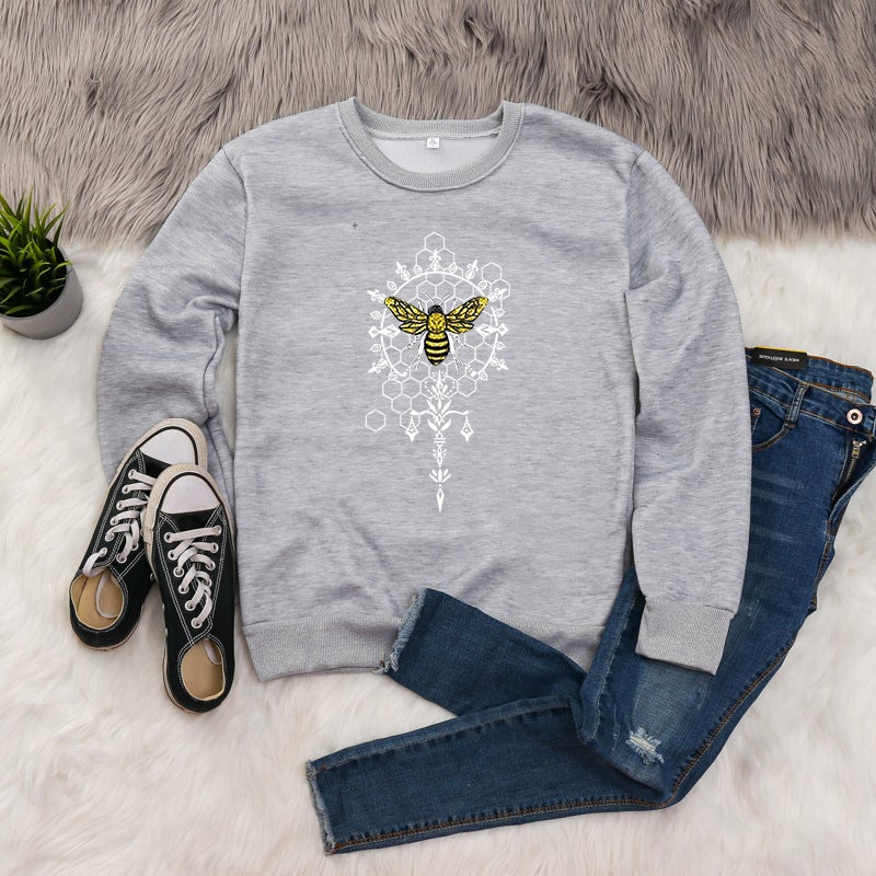 2024 Amazon ebay AliExpress Cross-border Independent Station eBay Animal Letters European and American Printed Crewneck for Men and Women White  - Image 5