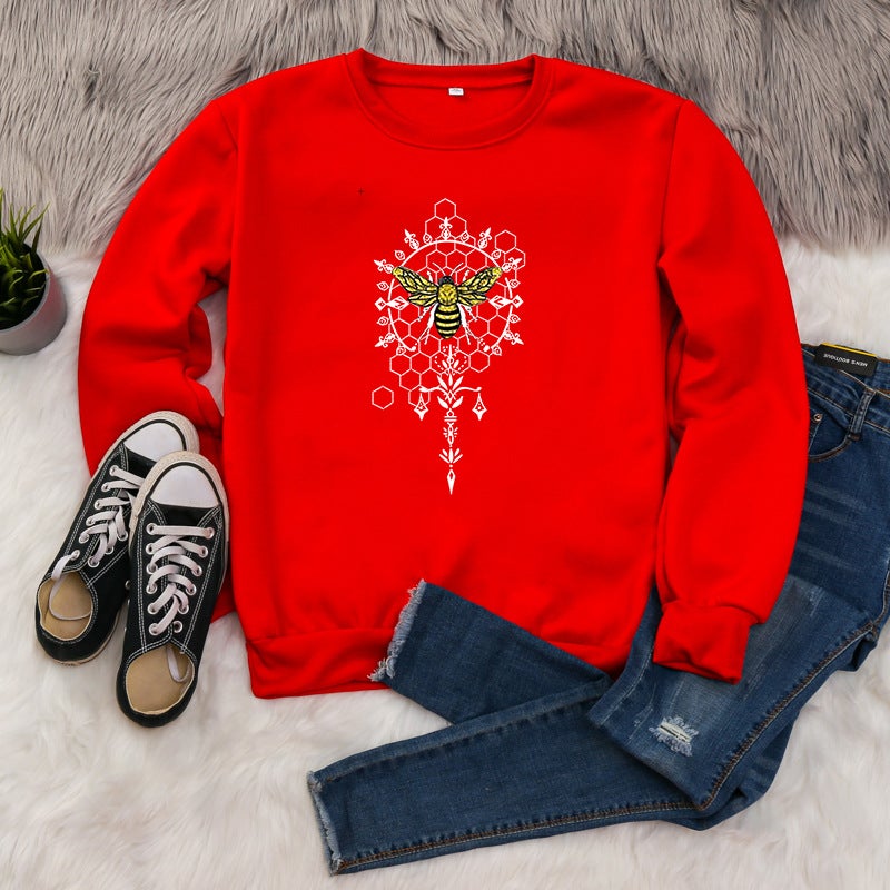 2024 Amazon ebay AliExpress Cross-border Independent Station eBay Animal Letters European and American Printed Crewneck for Men and Women White  - Image 2