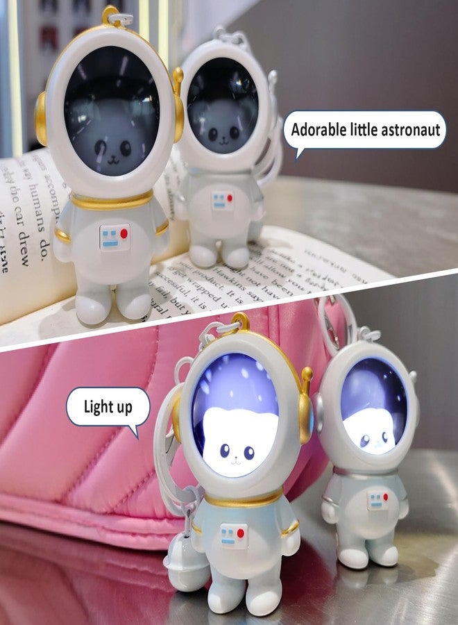 2win2buy Cute Astronaut Keychain with Sunset Light, Kawaii Space Keychains for Women and Boys, Robot Car Key Chain Hanging - Image 4