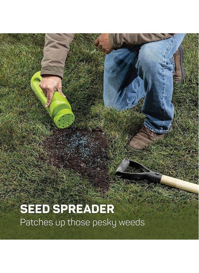 Generic - 2L Handheld Spreader for Salt and Seeds Adjustable Opening Garden Tool with Scoop for Fertilizer and Granules - Image 1