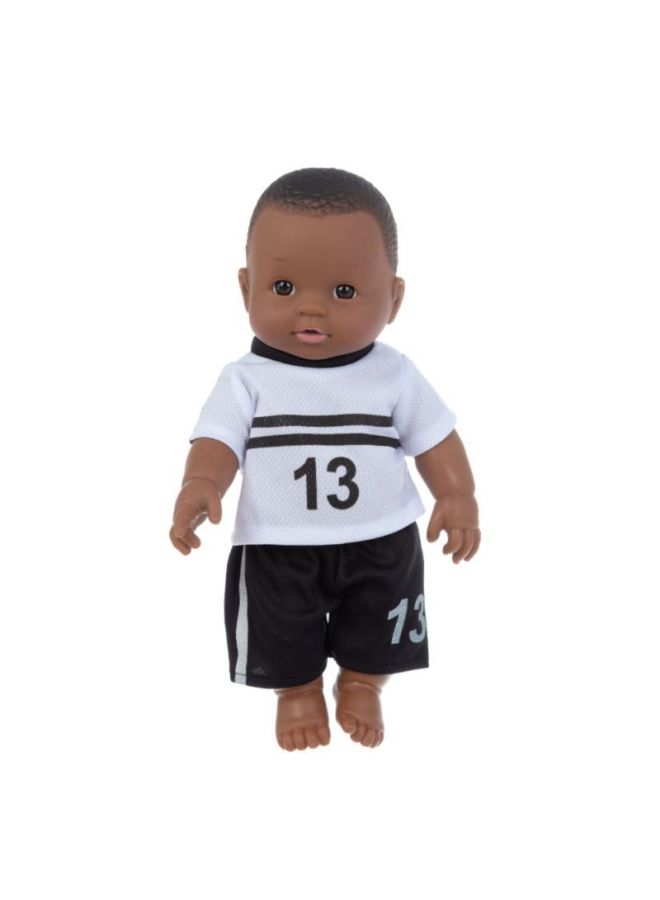 12-inch Sports Men's Vinyl Rebirth Doll Simulation Doll Play House Toys Wholesale-Color:Q12-016c (blue Eyes) Honglan No. 5-Height:35cm - Image 3