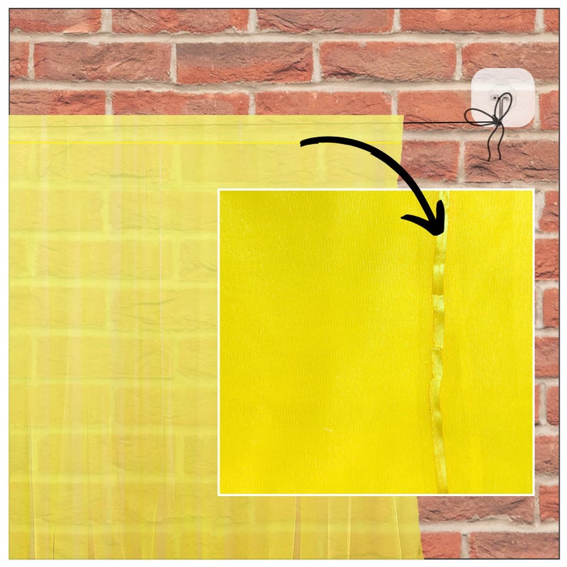 1iAM Yellow Pink Decoration Net, Light, Hooks, Ribbon Combo Pack of 8-2pcs Yellow, 2pcs Pink, 1pc Light, 2pcs Hooks & 1pc Ribbon for Birthday, Anniversary, Wedding, Haldi, Mehndi Party Decoration - Image 5