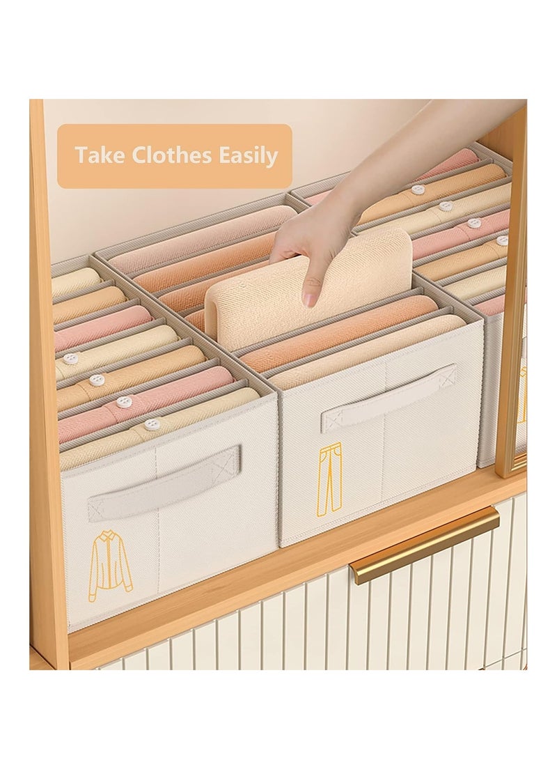 SYOSI Drawer Organizers for Clothing - 2PCS Wardrobe Clothes Organizer with Multiple Grids, Foldable Underwear Drawer Organizers for Neat Closet Storage of Jeans, Sweaters, Hoodies, and More  - Image 4