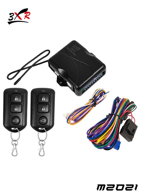 3XR Advanced Car Keyless Entry System with Dual Remote Controls and Comprehensive Wiring Kit for Enhanced Vehicle Security M2021