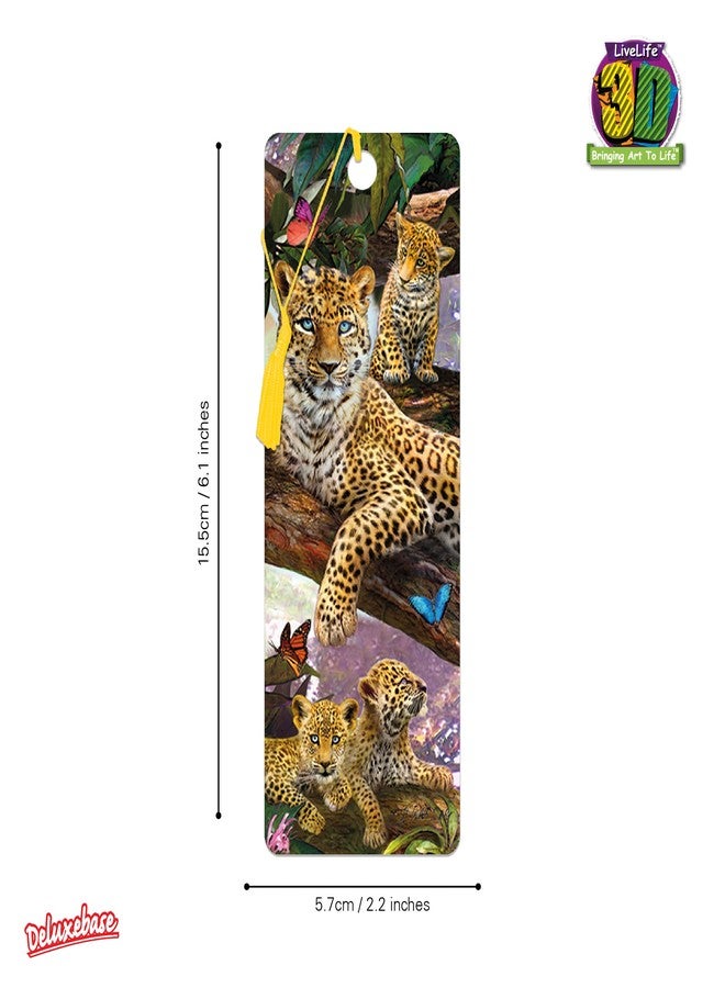 3D LiveLife Bookmark - Treetop Leopards from Deluxebase. Cute Lenticular Leopard Page Marker. Animal Themed Accessories for Book Lovers. Small Gifts for Men, Women, Writers and Teachers. - Image 3