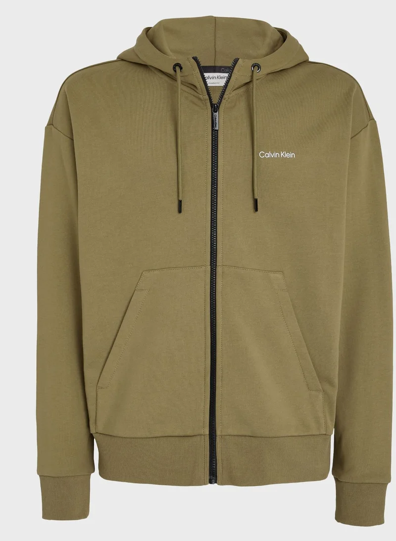 CALVIN KLEIN Hero Logo Comfort Zip Through Hoodie