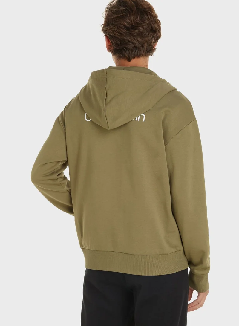 CALVIN KLEIN Hero Logo Comfort Zip Through Hoodie