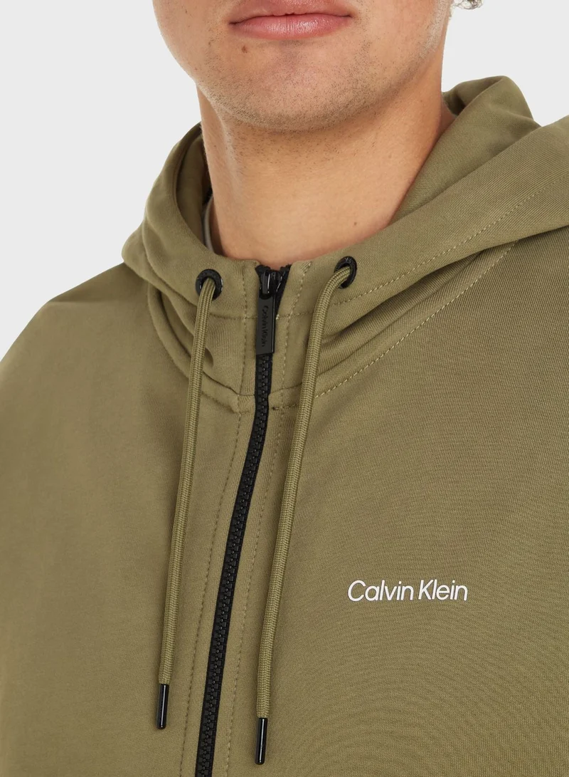 CALVIN KLEIN Hero Logo Comfort Zip Through Hoodie