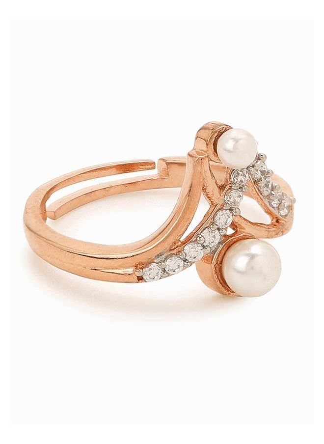 VOYLLA - Voylla Gold-Plated Brass Pearl Ring - Image 1