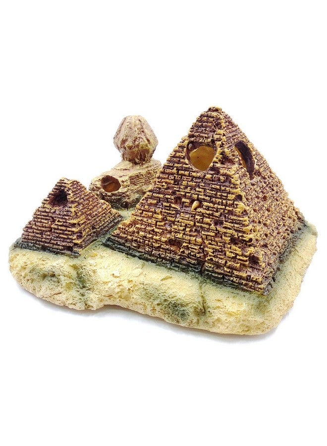 M2cbridge Aquarium Decor Castle Shipwreck Ornament Underwater Landscape(Egyptian Pyramid) - Image 4