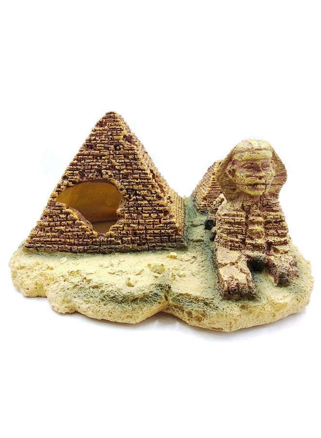 M2cbridge Aquarium Decor Castle Shipwreck Ornament Underwater Landscape(Egyptian Pyramid) - Image 1