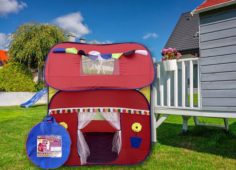 Homecute Foldable Pop Up Hut Type Kids Toys Jumbo Size Play Tent House for Boys and Girls (Big Size Red) - Image 4