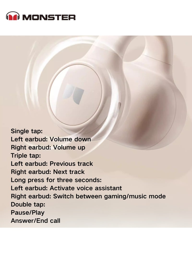 Monster - Monster XTK21 Ear Clip Bluetooth Headset – Seamless Connectivity, Hifi Sound, & 24hr Battery Life - Image 1