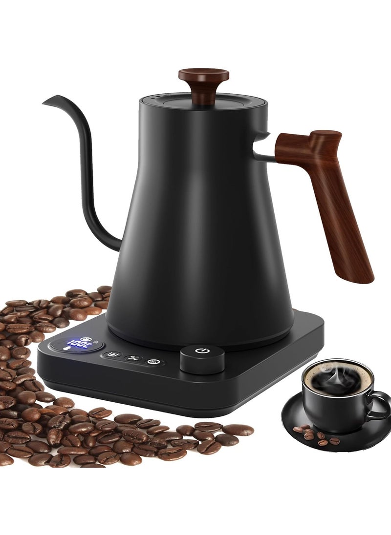 Joshberg - Electric Gooseneck Kettle,304 Stainless Steel Coffee Kettle with Temperature Control Presets,Quick Heating & Automatic Shut Off Electric Tea Pot for Pour Over Coffee,Brew Tea,Boil Water,0.9L,1200w - Image 1