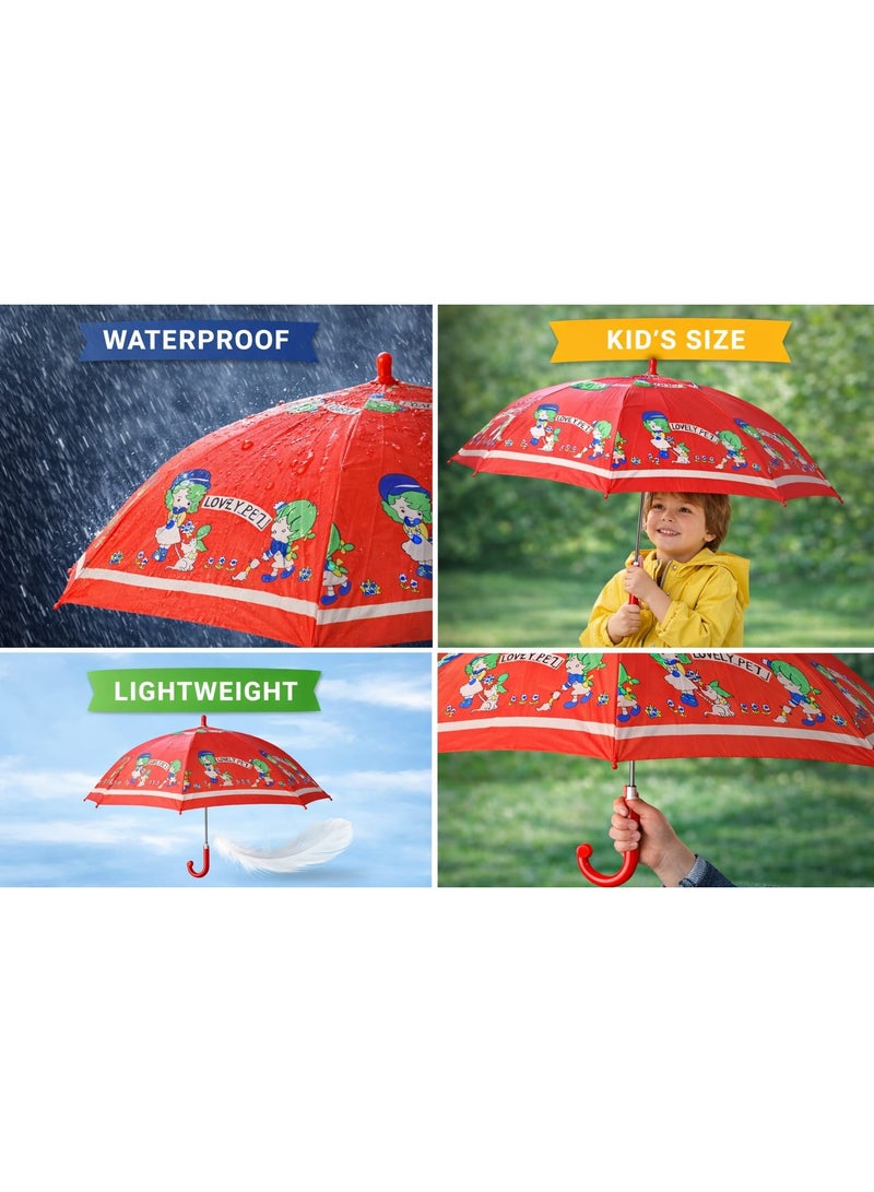 Educational & Fun Kids' Umbrella with Cartoon Graphics - Safe & Lightweight Protection from Rain and Sun. - Image 2