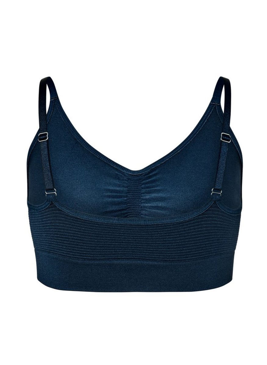 Tchibo - Women Non Padded Plain  Non Wired Bralette, Navy Blue - Image 1