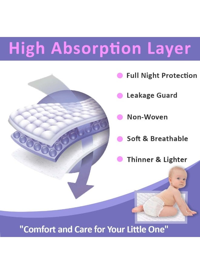 Cute 'n' Cuddle Cute 'n' Cuddle 120 Pcs Disposable Changing Mat Lavender 60cmX45cm With 120 Disposable Scented bags Pink  - Image 2