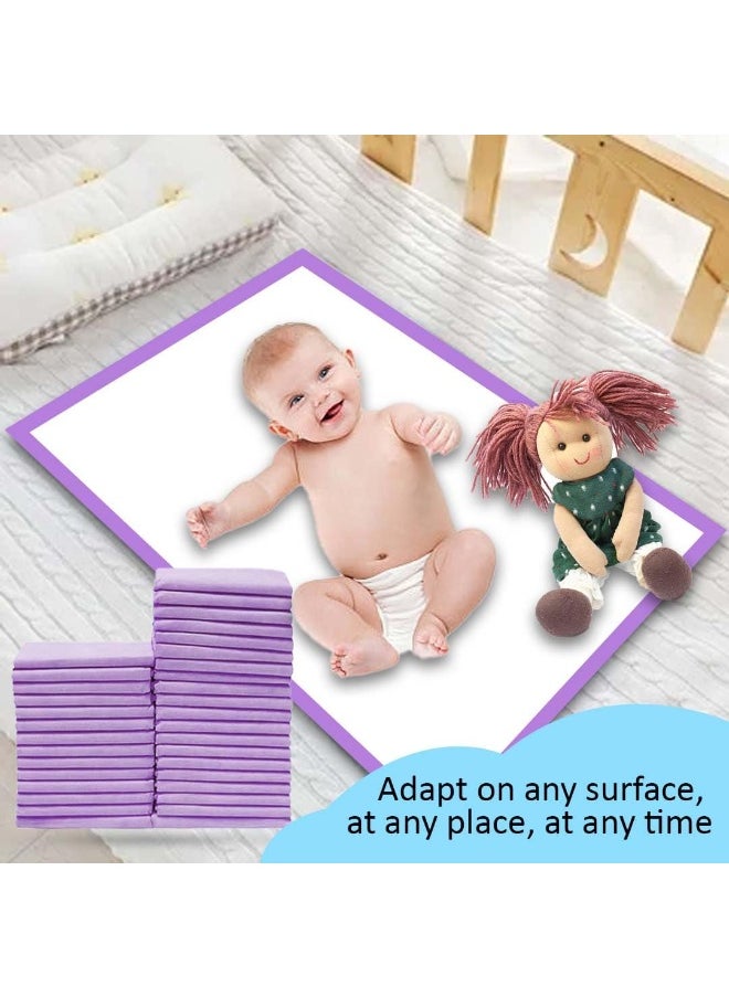 Cute 'n' Cuddle Cute 'n' Cuddle 120 Pcs Disposable Changing Mat Lavender 60cmX45cm With 120 Disposable Scented bags Pink  - Image 4