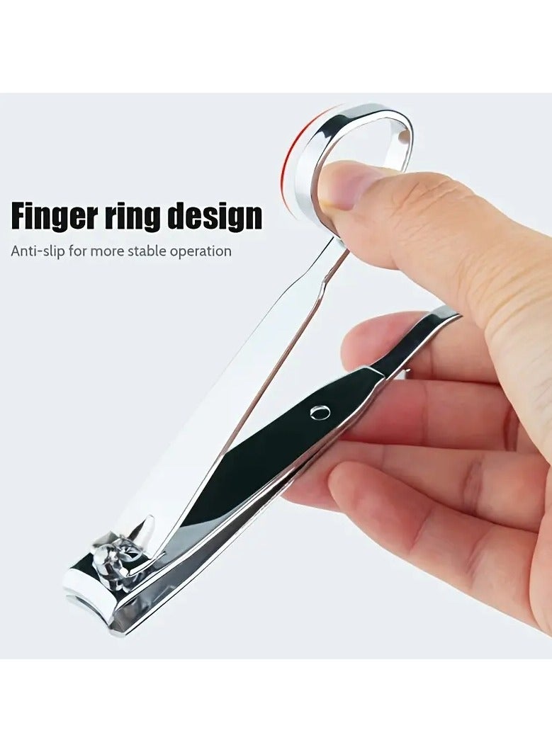 ORiTi مجموعة مقصات أظافر ممتازة بشفرات حادة من الفولاذ المقاوم للصدأ لقص أظافر اليدين والقدمين بشكل مثالي للرجال والنساء - فضي - Image 2