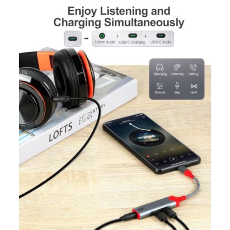 موزع USB من النوع C 3 في 1 مع شحن 60 وات للألعاب المحمولة - Image 4
