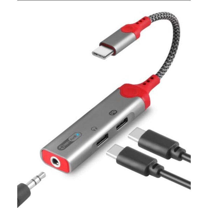 موزع USB من النوع C 3 في 1 مع شحن 60 وات للألعاب المحمولة - Image 1