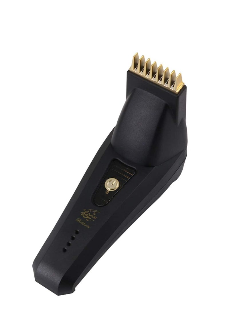 USB Charging Electric Bakhoor Incense Dukhoon Burner X004 for Hair with Comb V2 (Black)