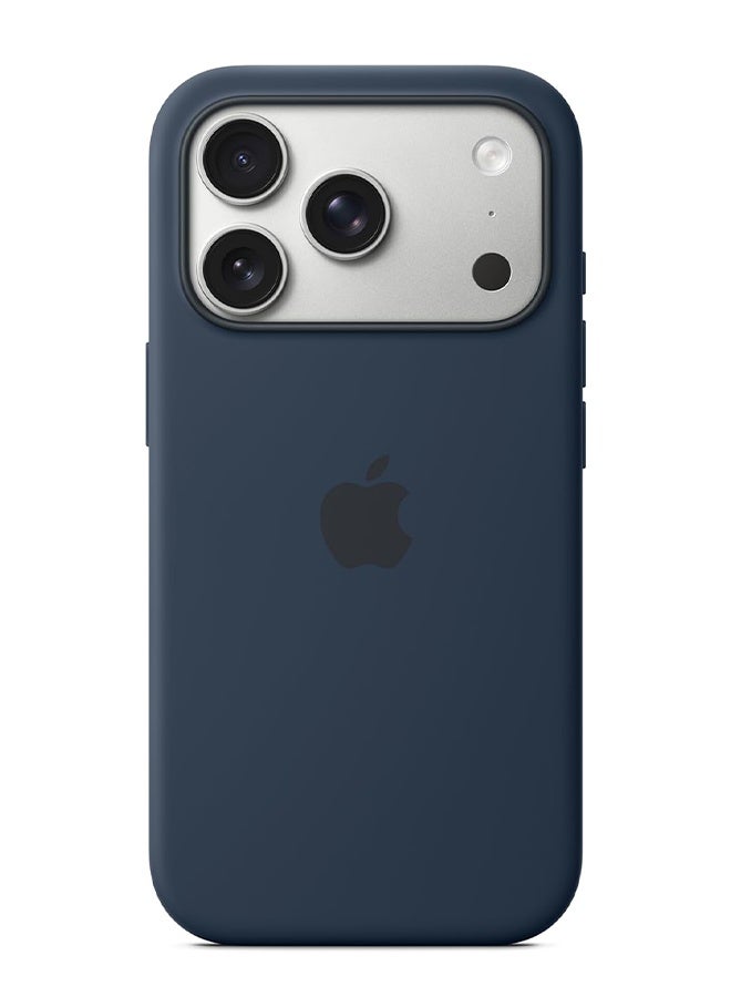 KASTWAVE iPhone 17 Pro Silicone Case Cover, Liquid Gel Soft Ultra Slim Shockproof Back Cover Full Body Protection, Easy To Disassemble – Navy Blue - Image 2