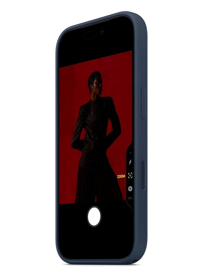 KASTWAVE iPhone 17 Pro Silicone Case Cover, Liquid Gel Soft Ultra Slim Shockproof Back Cover Full Body Protection, Easy To Disassemble – Navy Blue - Image 3