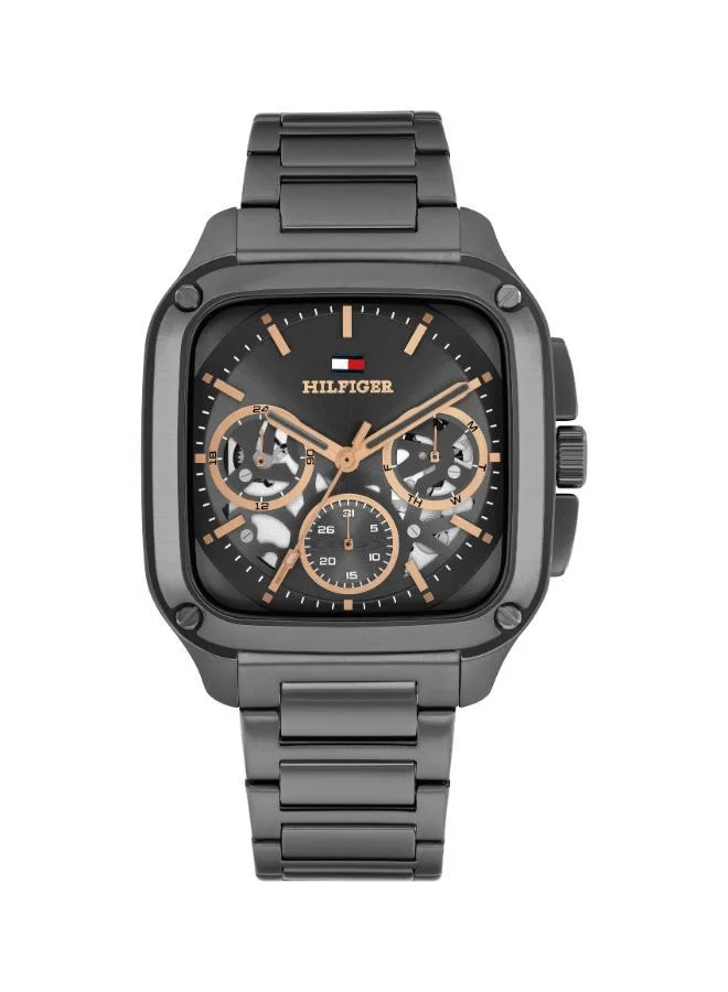 Ionic Plated Grey Steel Quartz Multifunction Watch
