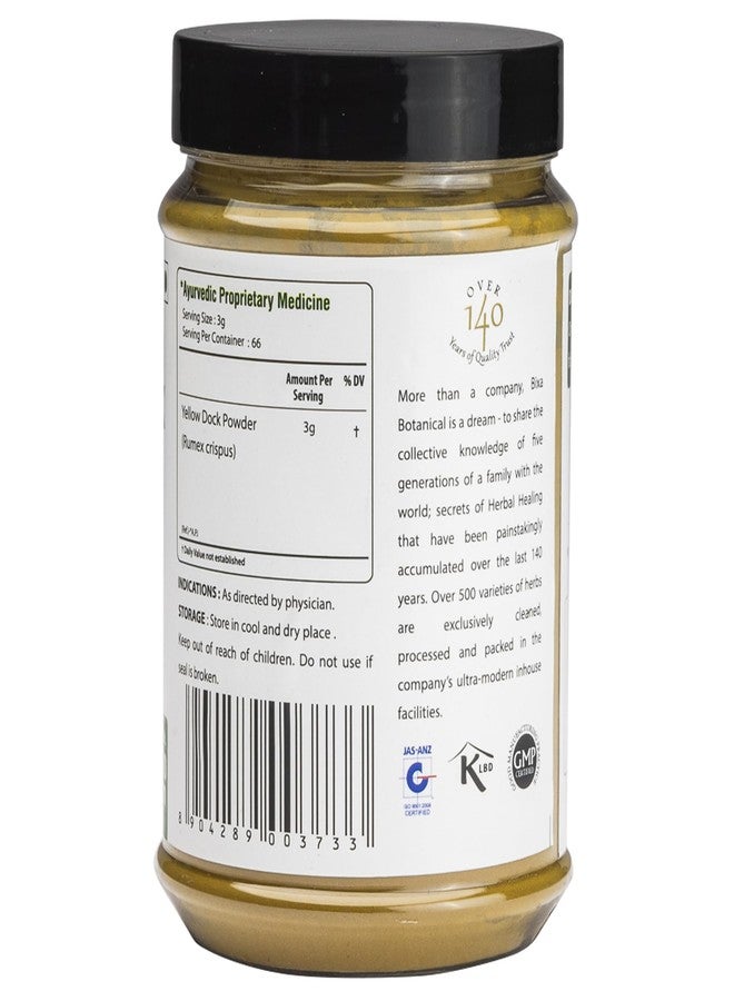 Bixa Botanical Yellow Dock Powder (Rumex Crispus) Herbal Supplement For Chronic Skin Problems, Ayurvedic Herb, Helps To Reduce Itching Sensation & Inflammation Of Nasal Passages. (7 Oz / 200g) - Image 3