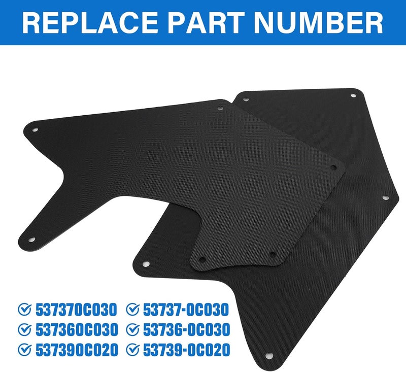 Tutor Auto Splash Guard Fender Liner Shields with Clips Compatible with 2007-2020 Toyota Tundra Sequoia - Replaces 537370C030 537360C030 - Image 2