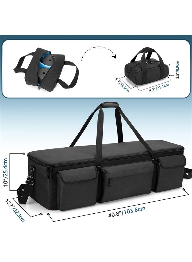 samdew Large Telescope Travel Bag, 40.8" Telescope Soft Case Bonus Accessory Bag & Dividers, Astronomical Telescope Carry Bag with Optical Tube & Tripod Buckles, Compatible with Celestron Telescope - Image 5