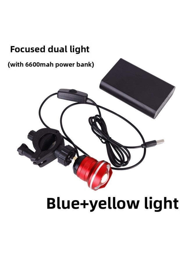 New Fishing Light Super Bright Blue Light LED Strong Light Night Fishing Light Zoomable Lamp Head Table Fishing Light Fishing Chair Special Light 