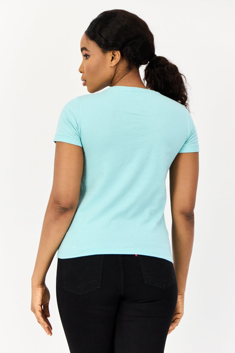 ONLY Women Crew Neck Short Sleeve Graphic Print T-shirt, Multicolor  - Image 4