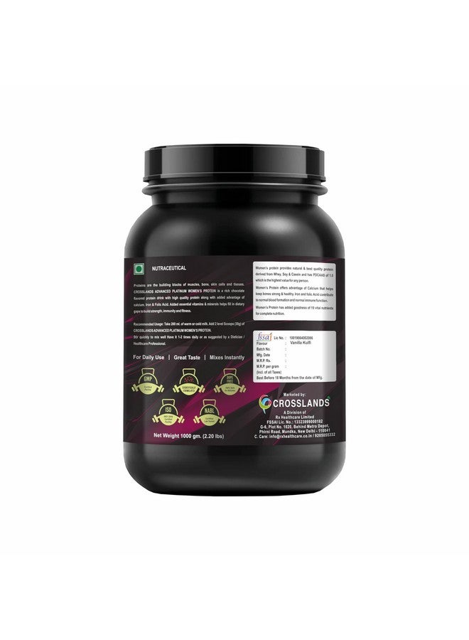 Crosslands Advanced Platinum Women Protein 1 Kg (Powder) Vanilla Kulfi Flavour (Pack Of 1) - Image 3