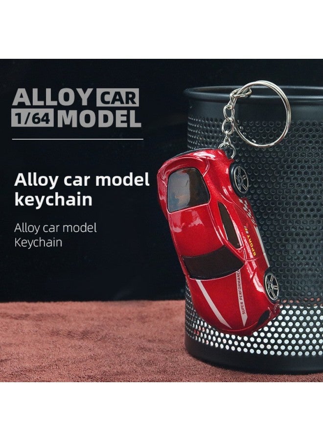 1:64 Alloy Car Keychain Transparent Display Box Pendant Key Pendant Sports Car Toys Small Gifts Wholesale-Color:Transparent Display Box  - Image 5