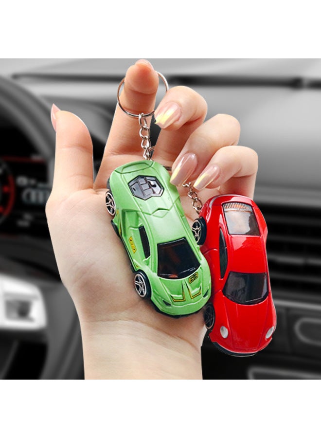 1:64 Alloy Car Keychain Transparent Display Box Pendant Key Pendant Sports Car Toys Small Gifts Wholesale-Color:Transparent Display Box  - Image 4