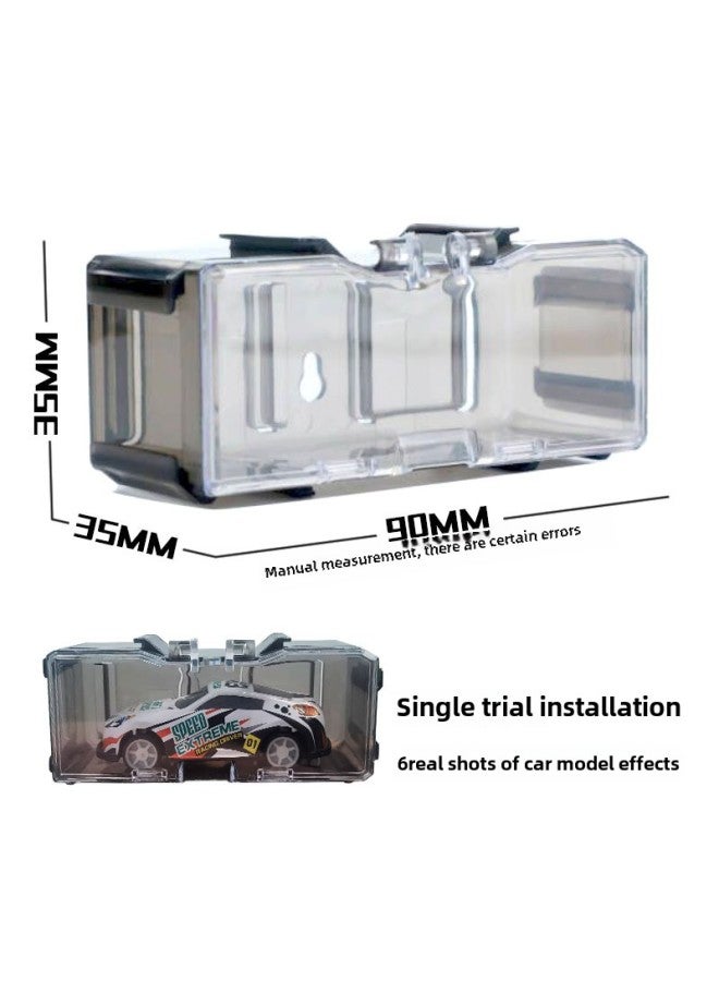 1:64 Alloy Car Keychain Transparent Display Box Pendant Key Pendant Sports Car Toys Small Gifts Wholesale-Color:Transparent Display Box  - Image 1
