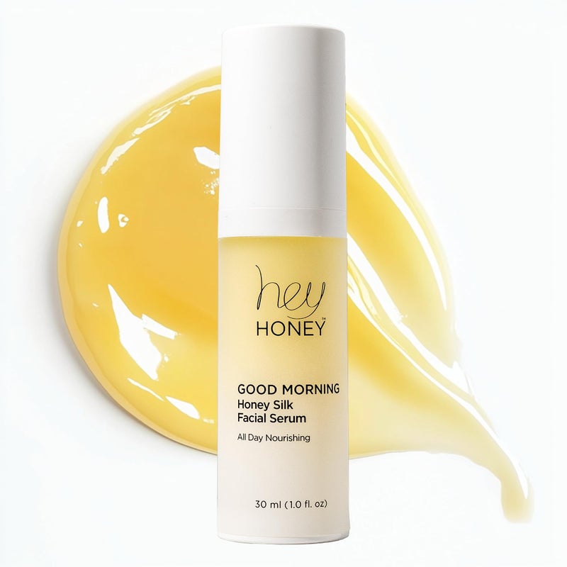 Hey Honey Good Morning Honey Silk Facial Serum | Anti-Aging Vitamin C & Hyaluronic Acid Serum for Radiant Skin Boosts Glow, Smooths Fine Lines, Strengthens Skin Barrier | 1 oz - Image 1